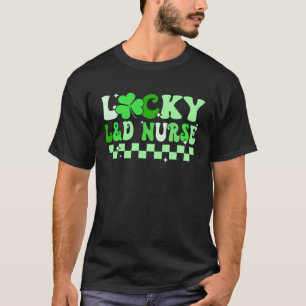 Geluks verloskundige Groovy Retro St. Patrick T-shirt