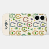 Geluks Westerse Charme – Hoefijzers & Klavers Case-Mate iPhone Case (Achterkant (horizontaal))