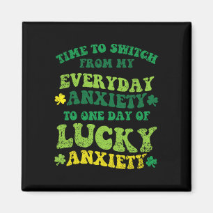 Geluksangst St. Patrick's Day Grappige Shamrock Kl Magneet