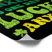 Geluksangst St. Patrick's Day Grappige Shamrock Kl Poster (Hoek)