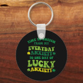 Geluksangst St. Patrick's Day Grappige Shamrock Kl Sleutelhanger (Voorkant)
