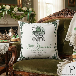 Geluksbabyfeestje met Lucky Little Shamrock Kussen