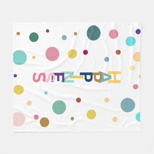 Geluksbel Fleece Deken (Voorkant (Horizontaal))