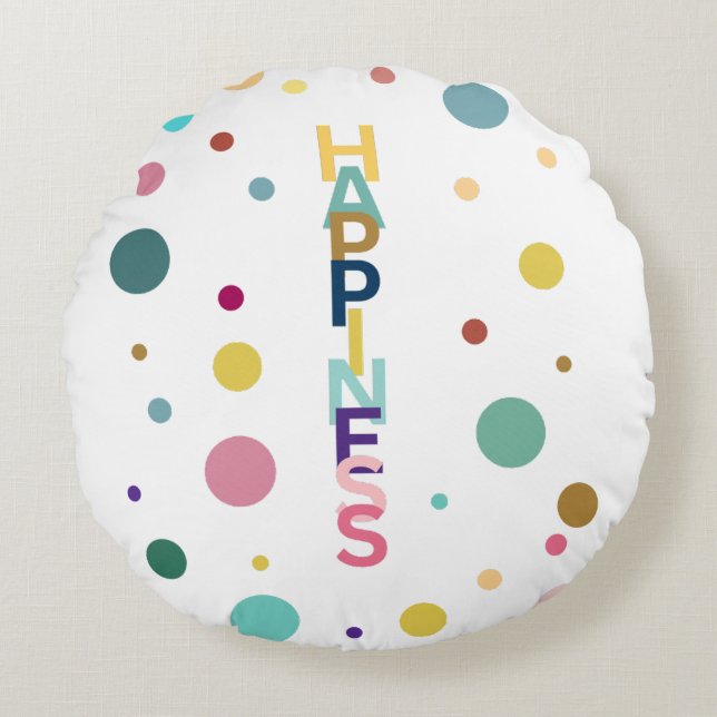 Geluksbel Rond Kussen (Voorkant)