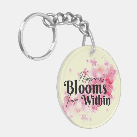 Geluksbloei van binnen de Sleutelhanger (Voorkant Links)