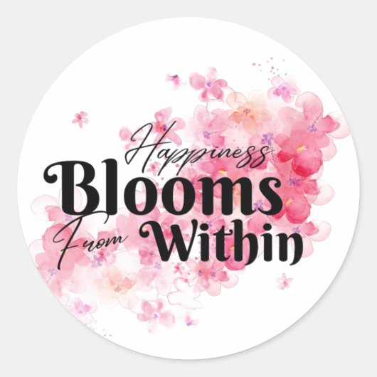 Geluksbloei van binnen de Sticker (Voorkant)