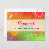 geluksbloei van binnenuit - kleurige cirkels briefkaart (Voorkant / Achterkant)