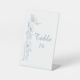 Geluksbloemen Bruiloft Tafelkaartjes Reclamebord Met Voetstuk
