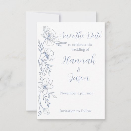 Geluksbloemen Trouw Save the Date (Voorkant)