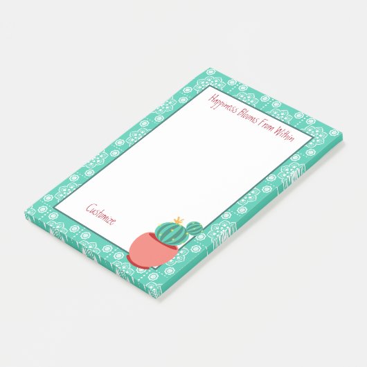 Geluksbloemen van binnen post-het nota's post-it® notes (Schuin)