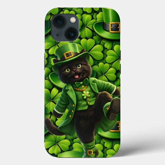Geluksbrengende kabouter zwarte kat St. Patrick's  Case-Mate iPhone Case (Achterkant)