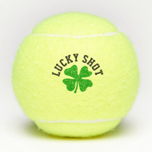 Geluksbrengende vierbladige klaver gepersonaliseer tennisballen