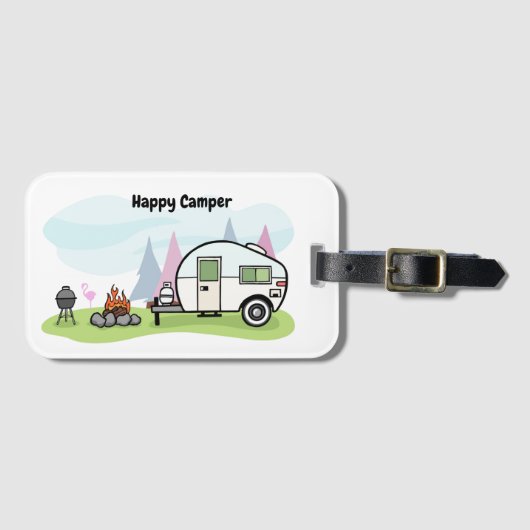 Geluksbrenger Caravan Bagagelabel (Voorkant (horizontaal))