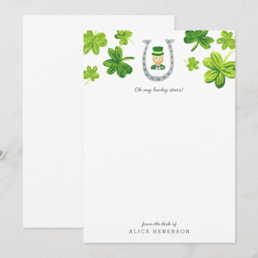 Geluksbrenger Kabouter Notitiekaartje (Voorkant / Achterkant)