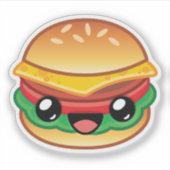 Geluksburger springen sticker (Voorkant)