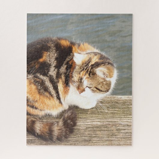 gelukscat met meerdere rijstroken aan boord in het legpuzzel (Verticaal)