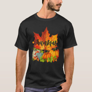 Geluksdag najaar Thanksgiving Herfst Maple laat T T-shirt