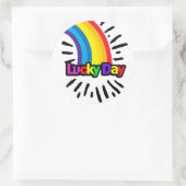 Geluksdagstickers Ronde Sticker (Tas)