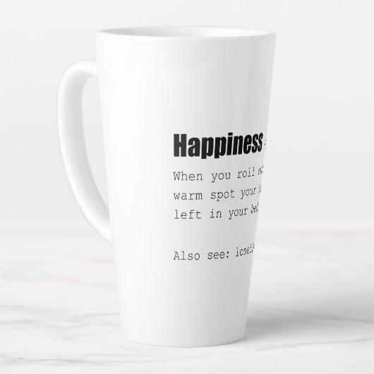 Geluksdefinitie Funny Latte Mok (Linkerhoek)