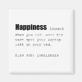 Geluksdefinitie Funny Magneet (Voorkant)