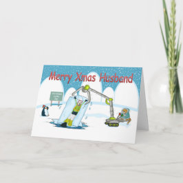 geluksdip grappig diven Merry kerst Husband Feestdagen Kaart
