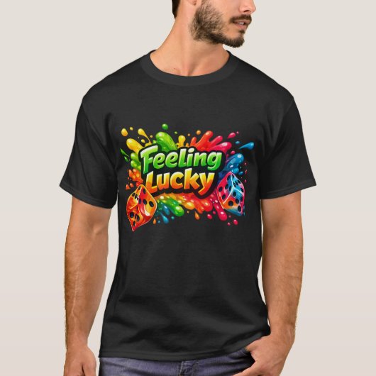 Geluksdobbelsteen Spetter T-shirt (Voorkant)