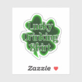 Geluksdrankshirt St. Patrick's Day Sticker (Vel)