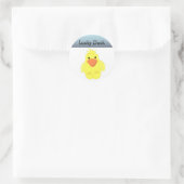 GeluksEend Ronde Sticker (Tas)