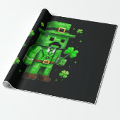 Geluksfee Fun St. Patrick's Day Videogame Cadeaupapier (Uitgerold)