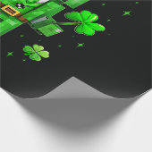 Geluksfee Fun St. Patrick's Day Videogame Cadeaupapier (Hoek)