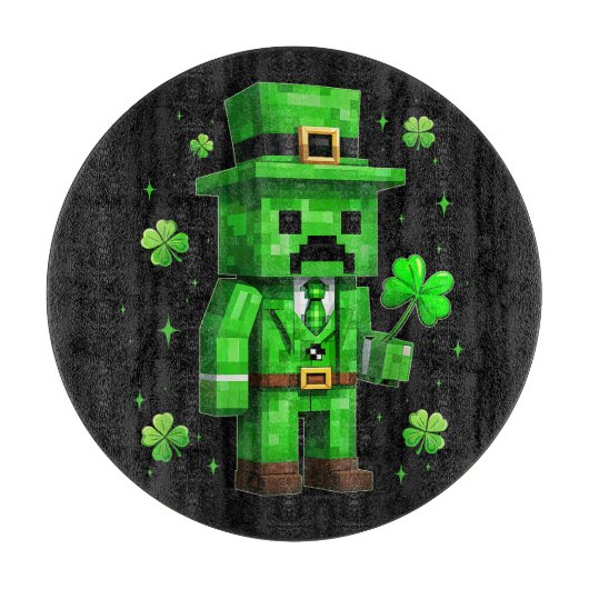 Geluksfee Funny St. Patrick's Day Videogame Snijplank (Voorkant)