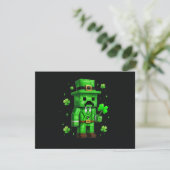 Geluksfee Funny St. Patrick's Day Videospel Kaart (Staand voorkant)
