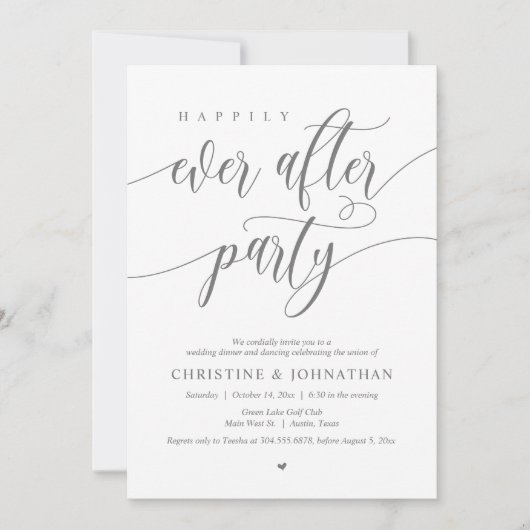 Geluksfeest Einde van het Feest Diners Dansen Kaart (Voorkant)