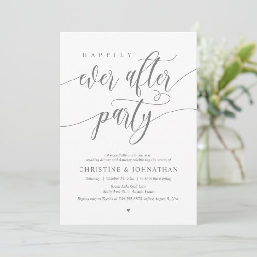 Geluksfeest Einde van het Feest Diners Dansen Kaart (Staand voorkant)