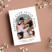 Geluksfeest Feestboog Foto Bruiloft Aankondigingskaart