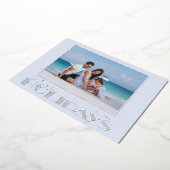 Geluksfeest Foto Zilver Folie Feestdagenkaart (Gedraaid)