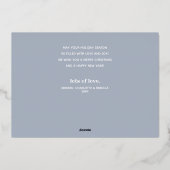 Geluksfeest Foto Zilver Folie Feestdagenkaart (Achterkant)