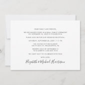 Geluksfeest Neon Verlichte Foto Bruiloft Aankondiging (Achterkant)