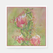 Geluksfeest Viering Woestijnbloemen Servet (Voorkant)