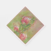 Geluksfeest Viering Woestijnbloemen Servet (Hoek)