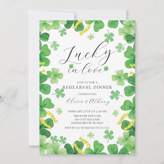 Geluksfeest voor de bruiloft kaart (Voorkant)