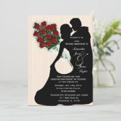 Geluksfeest Wit Huwelijk Dansende Silo Kaart (Staand voorkant)