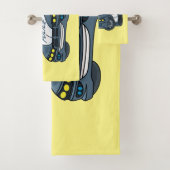 Geluksgelukkige illustratie van de cartoon van de  bad handdoek (Insitu)