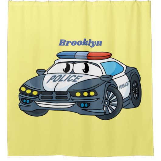 Geluksgelukkige illustratie van de cartoon van de  douchegordijn (Voorkant)