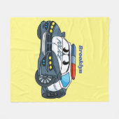 Geluksgelukkige illustratie van de cartoon van de  fleece deken (Voorkant (Horizontaal))