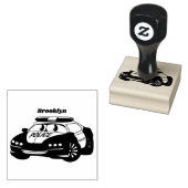 Geluksgelukkige illustratie van de cartoon van de  rubberstempel (Gestempeld)