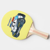 Geluksgelukkige illustratie van de cartoon van de  tafeltennisbatje (Zijkant)