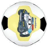 Geluksgelukkige illustratie van de cartoon van de voetbal (Gedraaid)