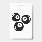 Geluksgetal 111 Zwarte Ballen Badge (Voorzijde)