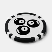 Geluksgetal 111 Zwarte Ballen Poker Chips (Enkel)